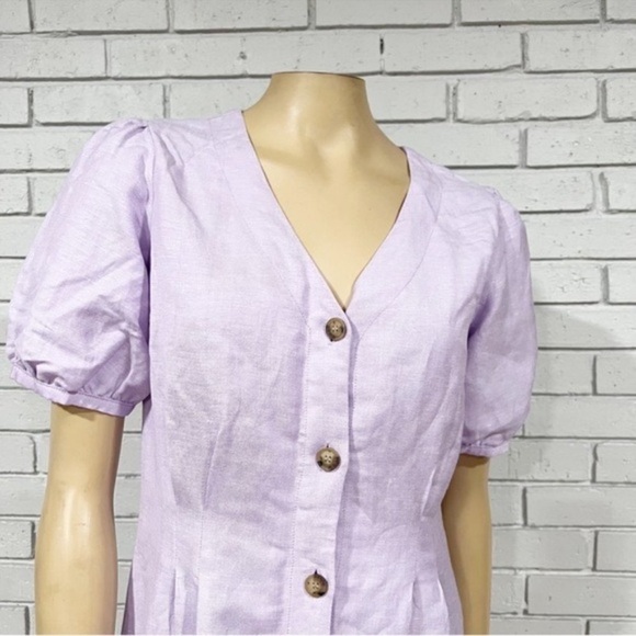 Loft Women’s Button V-Neck Dress - Size 0 - Picture 2 of 6